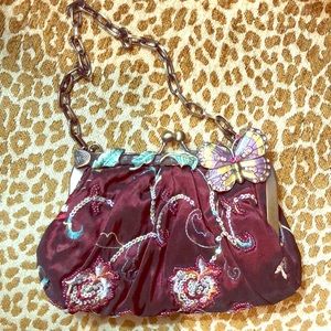 Sasha evening bag, hand made in China, 5”x8”